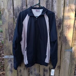 Generation One Athletics NWT Black/Gray Microfiber Water Repellent Trac Jacket L